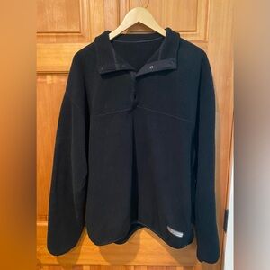 fleece button up crewneck